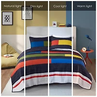 Intelligent Design Emmett Stripe Quilt Set