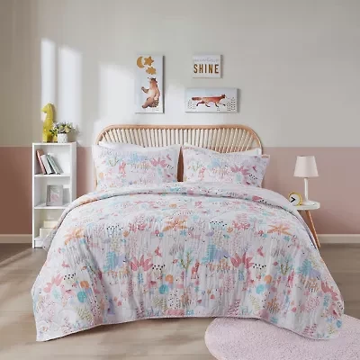 Intelligent Design Kinsley Cotton Reversible Quilt Set