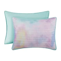 Intelligent Design Karissa Tie Dye Hypoallergenic Quilt Set with decorative pillow