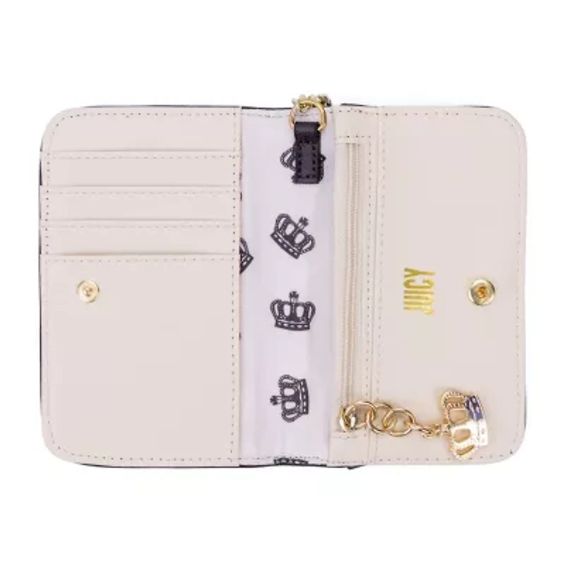 Juicy By Couture Retro Chic Velour Womens Flip Fold Wallet