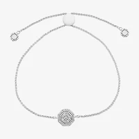 Limited Quantities! Womens 1/4 CT. T.W. Natural White Diamond 10K White Gold Bolo Bracelet