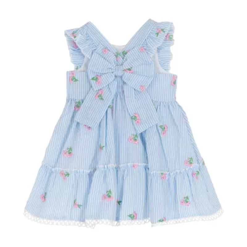 Rare Editions Baby Girls Sleeveless Flutter A-Line Dress