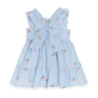 Rare Editions Baby Girls Sleeveless Flutter A-Line Dress