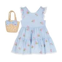 Rare Editions Toddler Girls Short Sleeve Flutter A-Line Dress