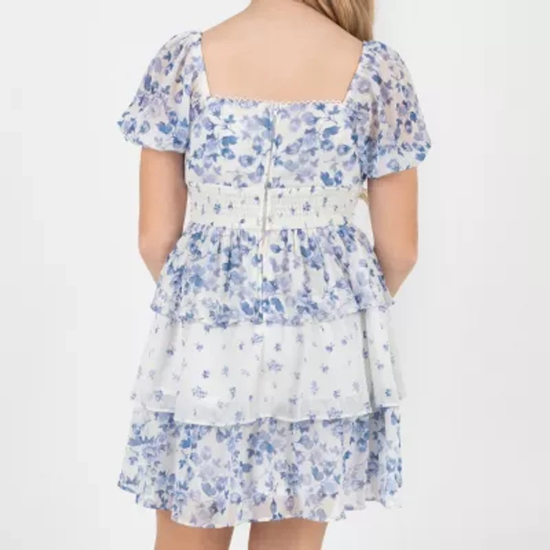 Rare Editions Big Kid Girls Short Sleeve A-Line Dress