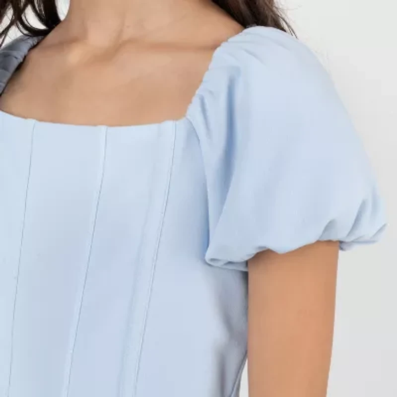 Rare Editions Big Kid Girls Short Sleeve Skater Dress