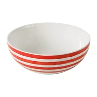 Martha Stewart Salt and Shore Americana 10 inch Ceramic Serve Bowl