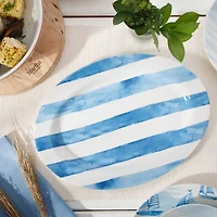 Martha Stewart Salt and Shore Americana 16 inch Ceramic Oval Platter