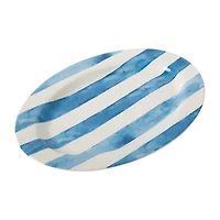 Martha Stewart Salt and Shore Americana 16 inch Ceramic Oval Platter