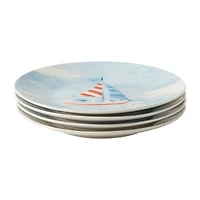 Martha Stewart Salt and Shore Americana 4-pc. Ceramic Salad Plate