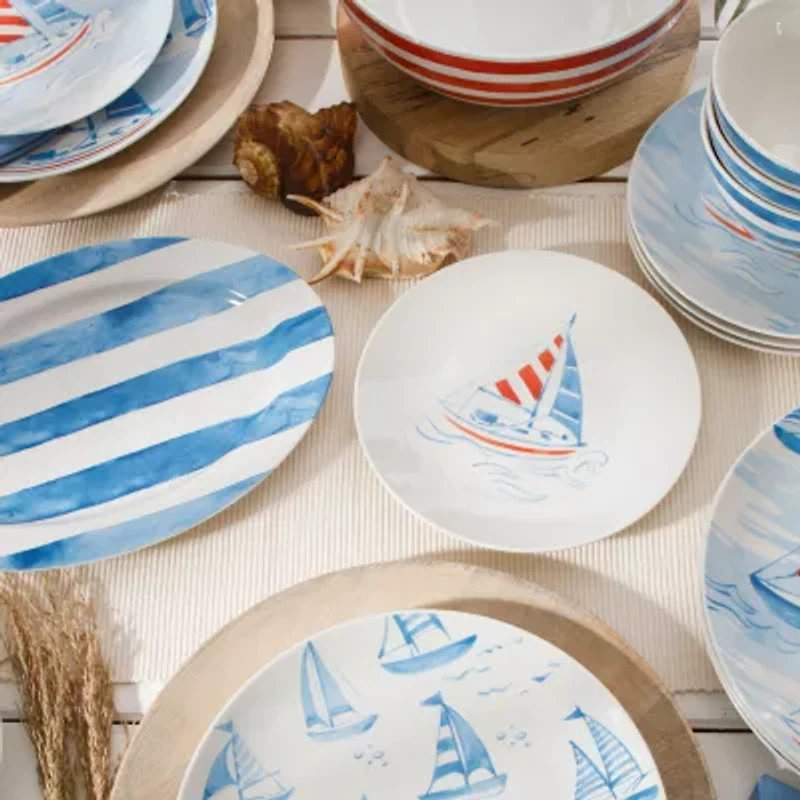 Martha Stewart Salt and Shore Americana 4-pc. Ceramic Salad Plate