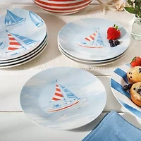 Martha Stewart Salt and Shore Americana 4-pc. Ceramic Salad Plate