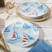 Martha Stewart Salt and Shore Americana 4-pc. Ceramic Dinner Plate