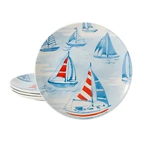 Martha Stewart Salt and Shore Americana 4-pc. Ceramic Dinner Plate