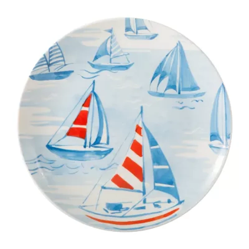 Martha Stewart Salt and Shore Americana 4-pc. Ceramic Dinner Plate