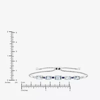 Limited Quantities! Womens Genuine Blue Topaz Sterling Silver Bolo Bracelet