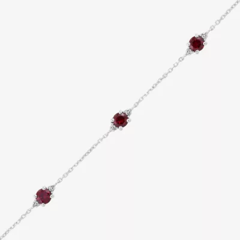 Limited Quantities! Womens 10K White Gold 7.25 Inch Solid Cable Chain Bracelet