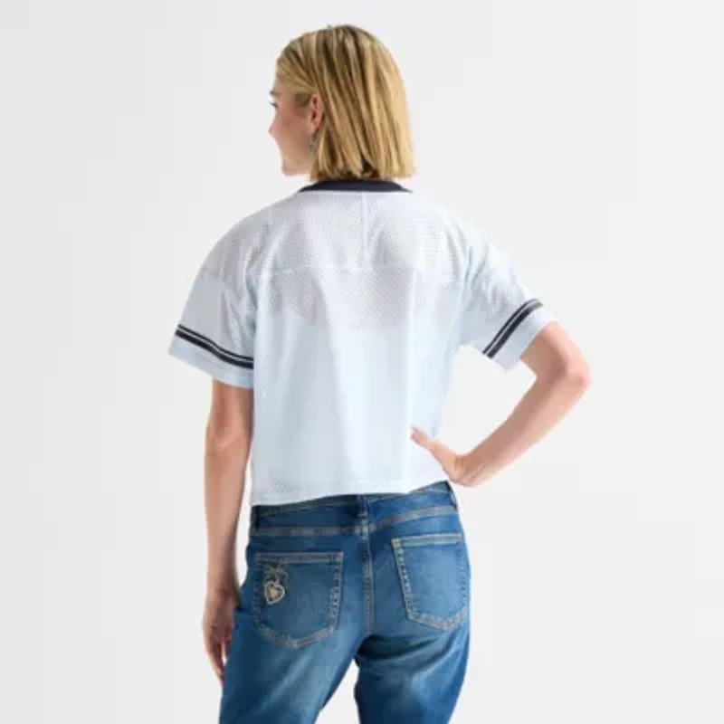 Arizona Womens Juniors V Neck Short Sleeve Jersey