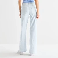 Arizona Womens Juniors Low Rise Straight Leg Jean