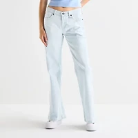 Arizona Womens Juniors Low Rise Straight Leg Jean