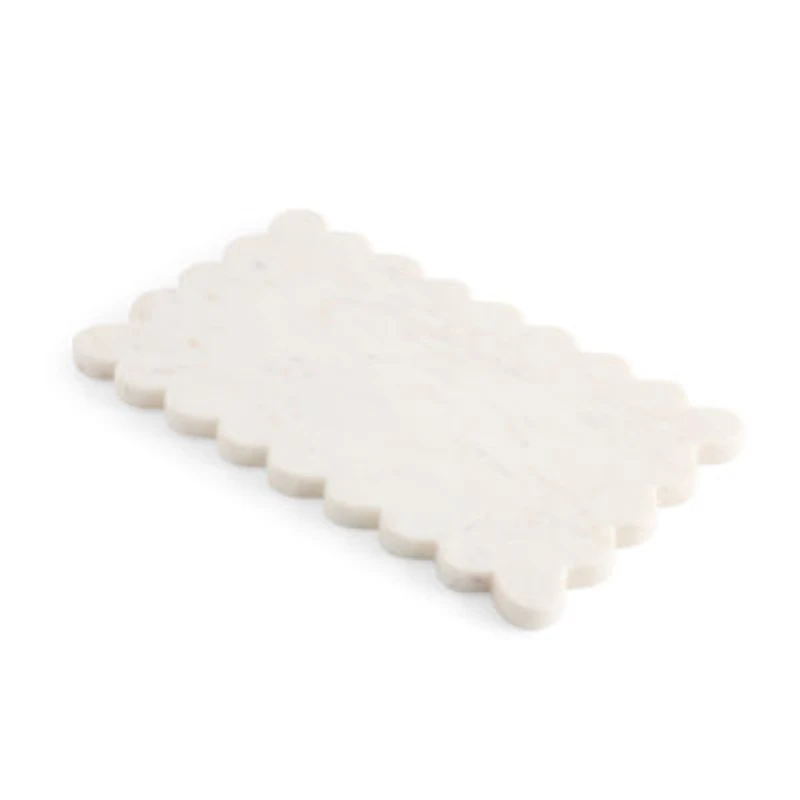Layerings Scalloped Marble Serve Board