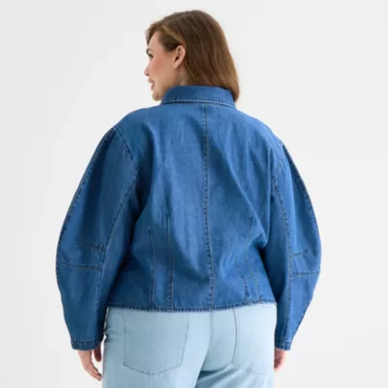 a.n.a Womens Plus Long Sleeve Blouse