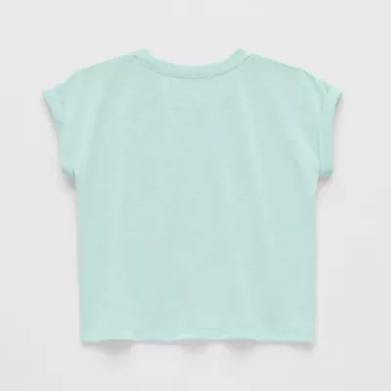 Okie Dokie Active Toddler & Little Girls Round Neck Short Sleeve Regular Fit Graphic T-Shirt