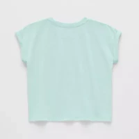 Okie Dokie Active Toddler & Little Girls Round Neck Short Sleeve Regular Fit Graphic T-Shirt
