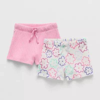 Okie Dokie Toddler & Little Girls 2 Pack Pull-On Short