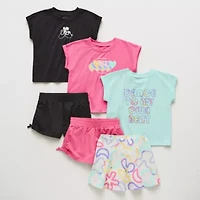 Okie Dokie Active Toddler & Little Girls 6-pc. Short Set