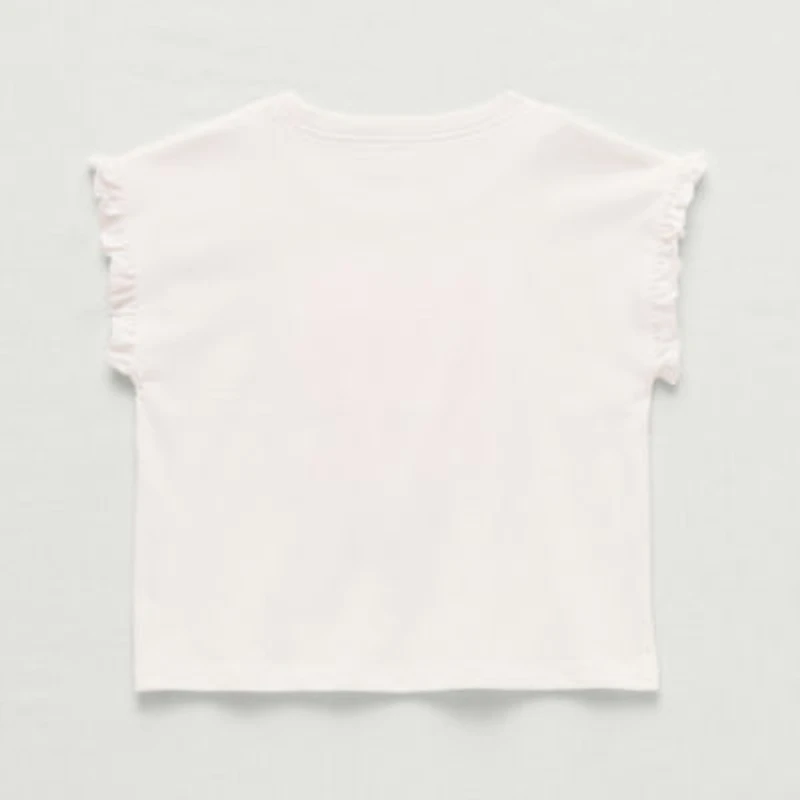 Okie Dokie Toddler & Little Girls Crew Neck Sleeveless Regular Fit Graphic T-Shirt