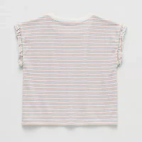 Okie Dokie Toddler & Little Girls Crew Neck Sleeveless Regular Fit Graphic T-Shirt