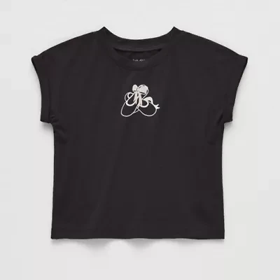 Okie Dokie Active Toddler Girls Round Neck Short Sleeve Adaptive Regular Fit Graphic T-Shirt