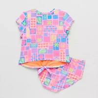 Thereabouts Little & Big Kid Girls 2-pc. Rash Guard Set
