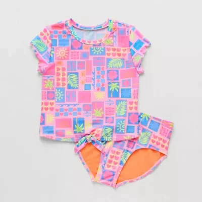 Thereabouts Little & Big Kid Girls 2-pc. Rash Guard Set
