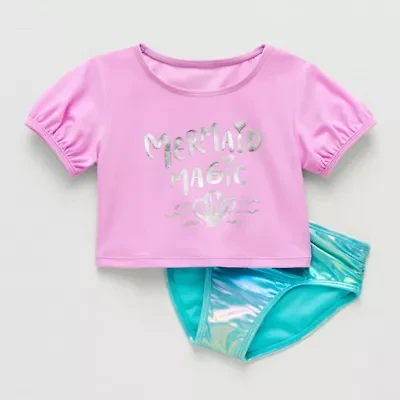 Okie Dokie Toddler & Little Girls 2-pc. Rash Guard Set