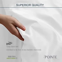 Pointehaven Long Staple Cotton Percale Deep Pocket Oversized Double Stitch 300tc Sheet Set