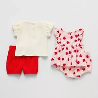 Little Lass Baby Girls 4-pc. Short Set