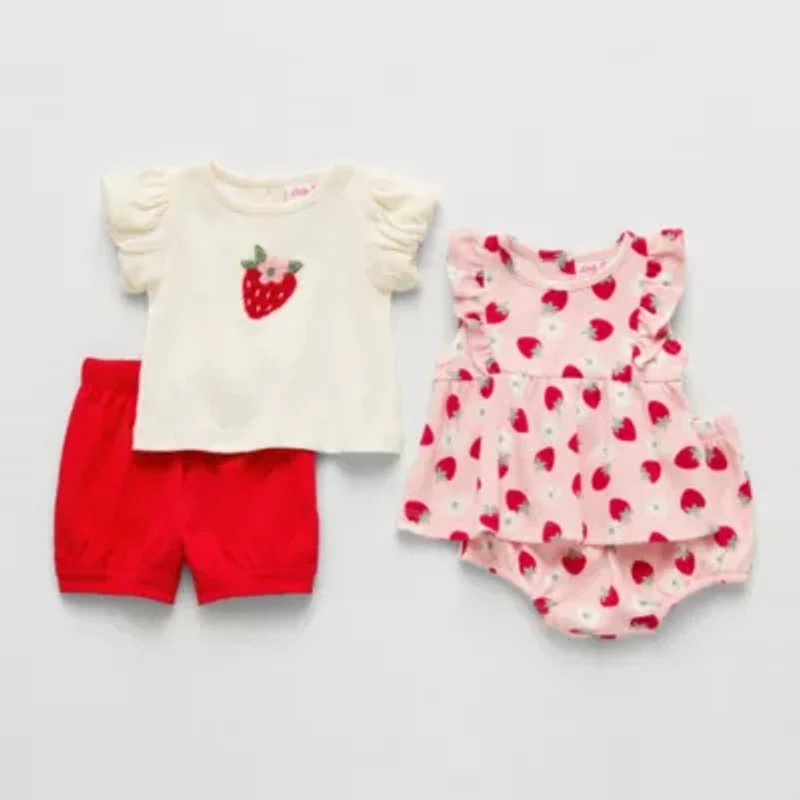 Little Lass Baby Girls 4-pc. Short Set