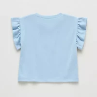 Okie Dokie Baby Girls Round Neck Short Sleeve Regular Fit Graphic T-Shirt