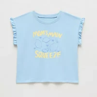 Okie Dokie Toddler & Little Girls Crew Neck Sleeveless Regular Fit Graphic T-Shirt