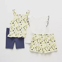 Little Lass Toddler Girls 4-pc. Short Set