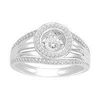 Love in Motion™ 1/3 CT. T.W. Diamond Sterling Silver Ring