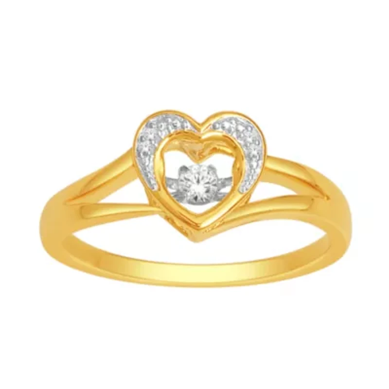 Love in Motion™ Diamond-Accent 10K Yellow Gold Heart Ring