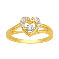 Love in Motion™ Diamond-Accent 10K Yellow Gold Heart Ring