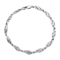 Silver Reflections Diamond Accent 7 1/4 Inch Link Round Tennis Bracelet