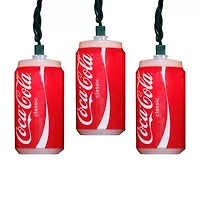 Kurt Adler 10-Light Coca-Cola Can Light Set