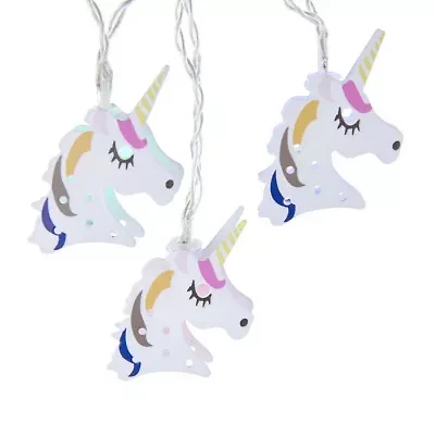 Kurt Adler Battery-Operated 10-Light USB Metal Unicorn Light Set