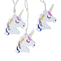 Kurt Adler Battery-Operated 10-Light USB Metal Unicorn Light Set