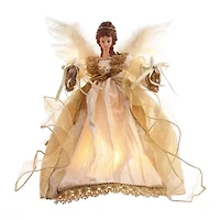 Kurt Adler 12-Inch UL 10-Light Gold Angel Treetop